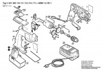 Bosch 0 601 932 768 Gbm 7,2 Ve-1 Cordless Drill 7.2 V / Eu Spare Parts